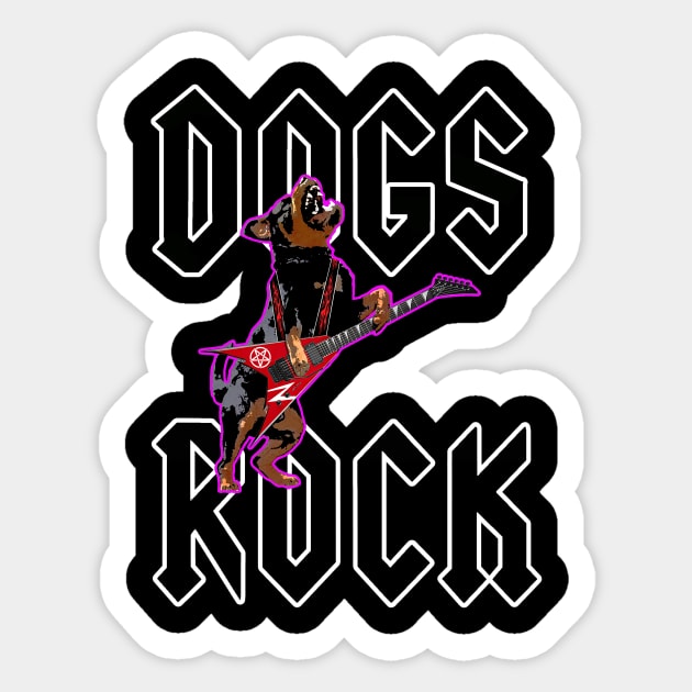 Dogs Rock #1 Sticker by SiSuSiSu